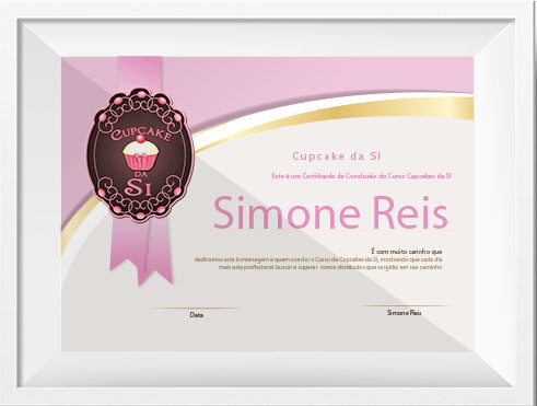certificado - Como Preparar Cupcakes Incríveis e Cheios De Sabor